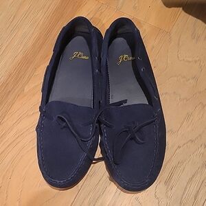 Jcrew near mint navy loafers! Leather size 8
